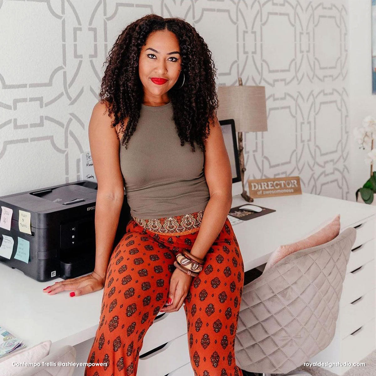 Contempo Trellis Wall Stencil