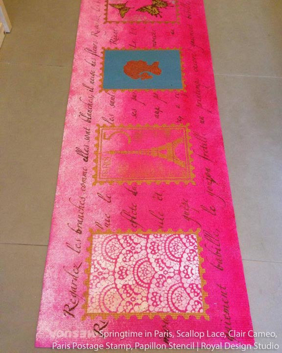 Spanish Lace Scallop Furniture Stencil