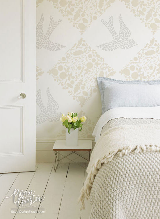 Forest Floor Damask Stencil