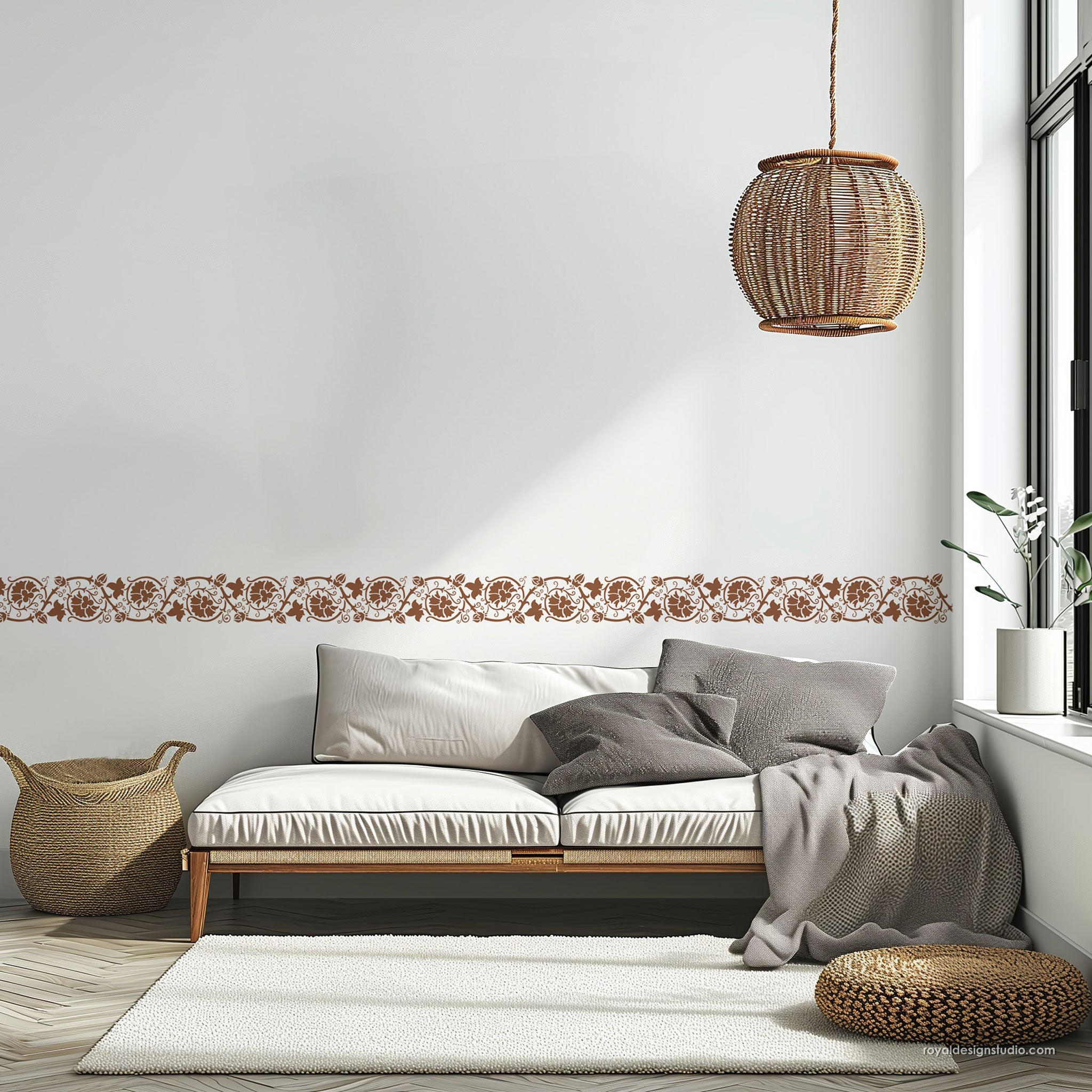 Elegancia Border Stencil