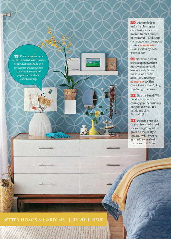 Endless Circles Lattice Moroccan Stencil