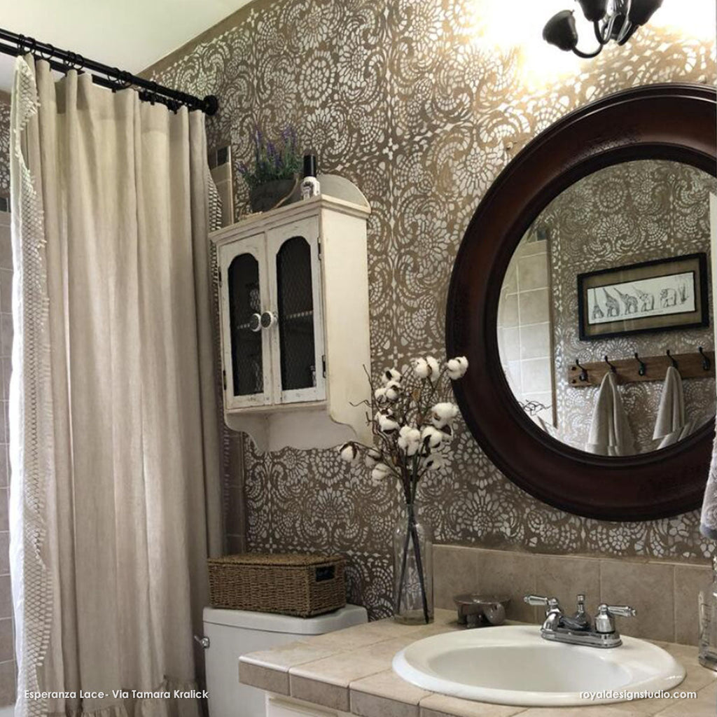 Esperanza Lace Tile Stencil