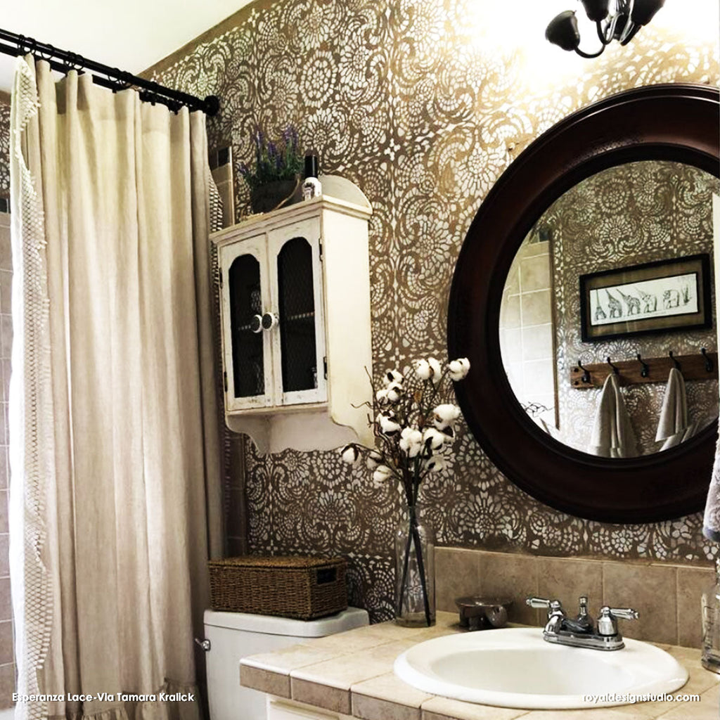 Esperanza Lace Tile Stencil