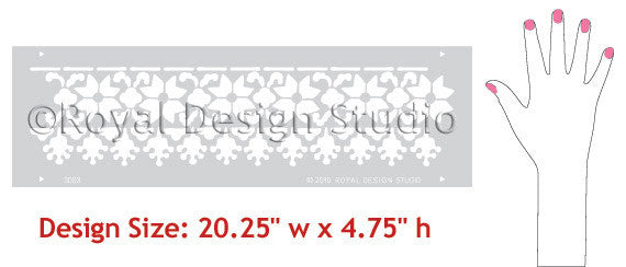 Fez Floral Border Moroccan Stencil