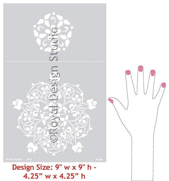 Floral Medallion Set A Wall Stencils