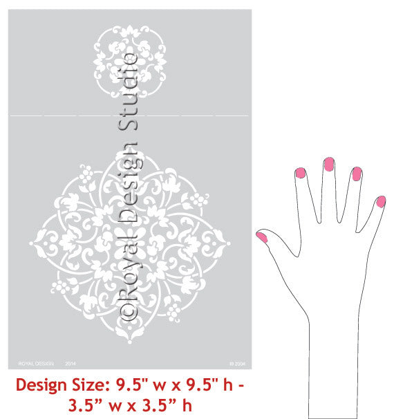 Floral Medallion Set B Wall Stencils