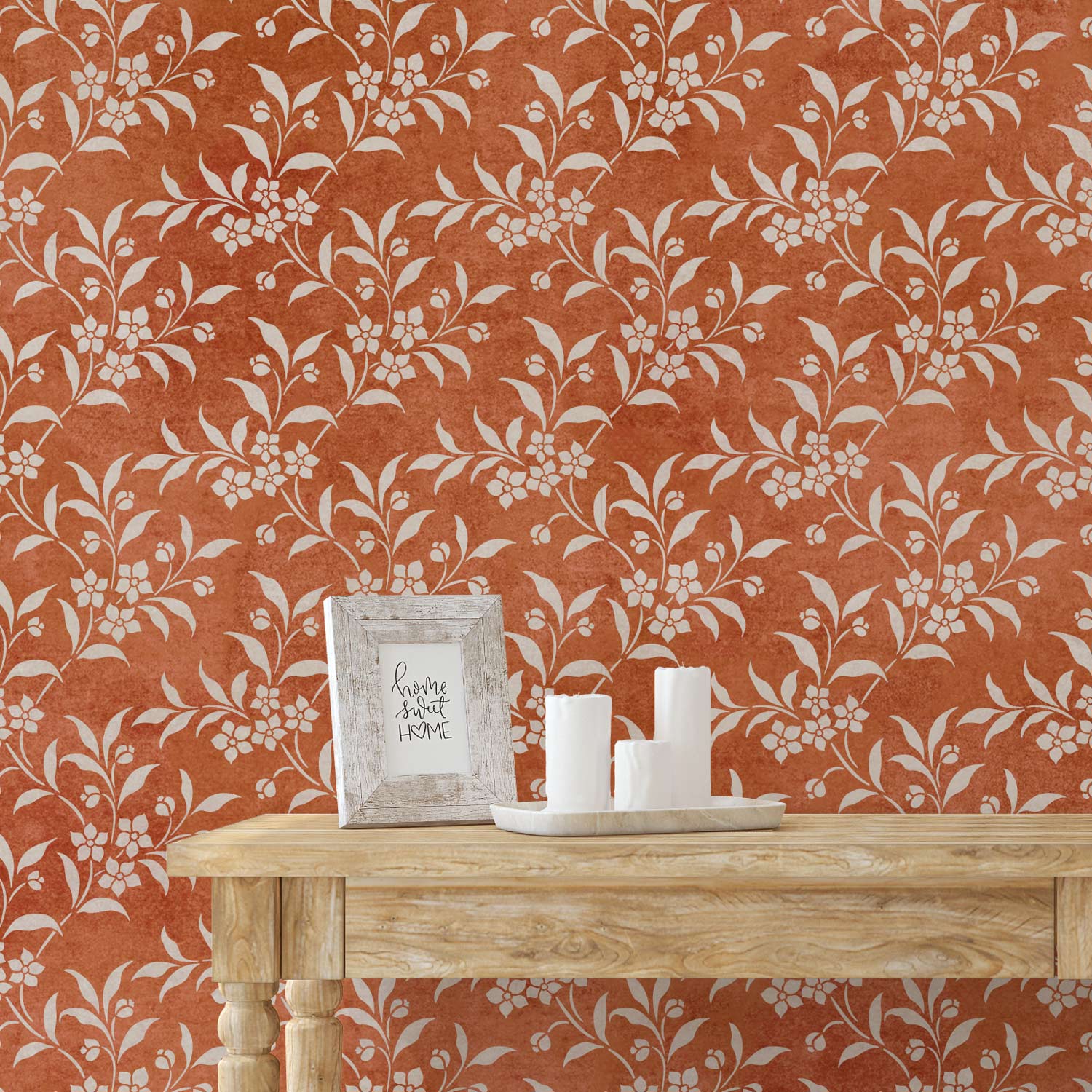 Rachel's Floral Vine Wall Stencil