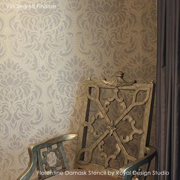 Florentine Damask Wall Stencil