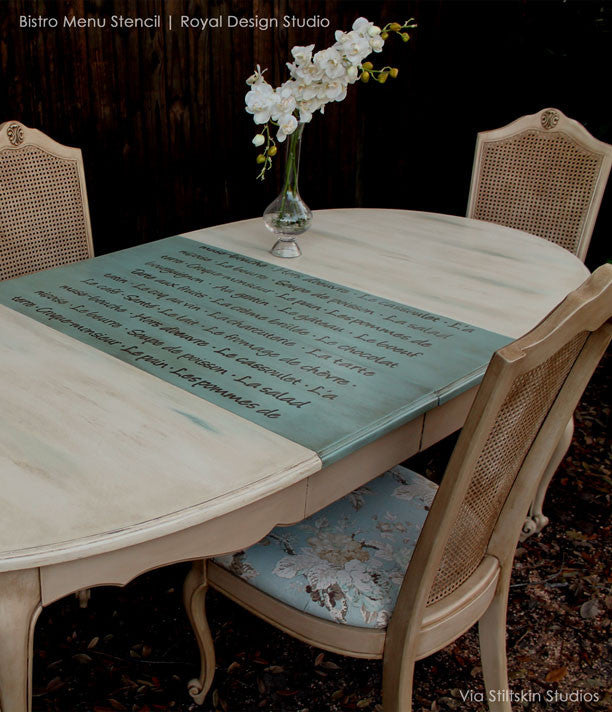 French Menu Lettering Stencil