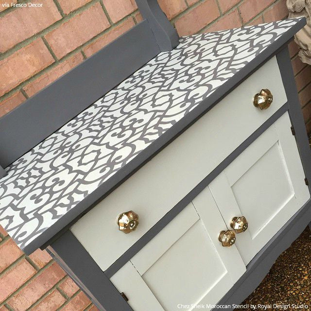 Chez Sheik Moroccan Furniture Stencil