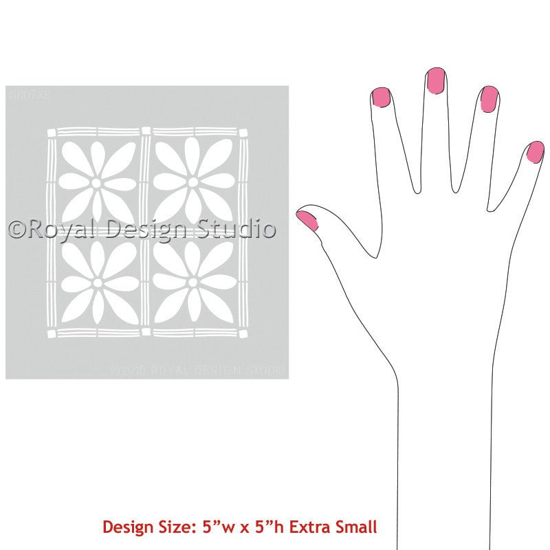 African Flower Craft Stencil