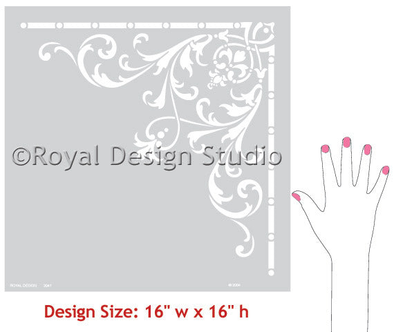 Hampton Corner Ceiling Stencil