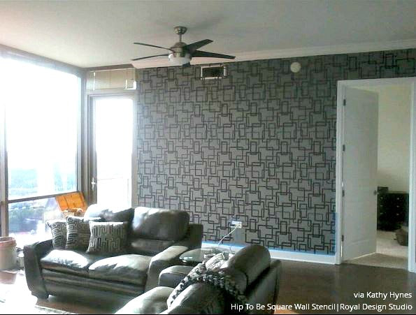 Hip To Be Square Stencil