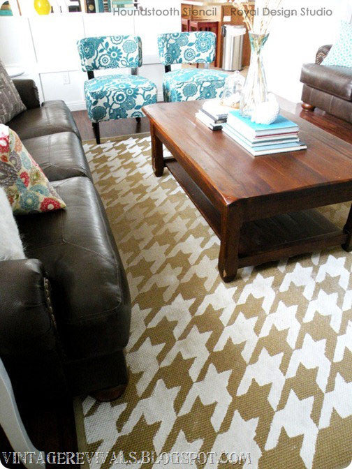 Houndstooth Allover Wall Stencil