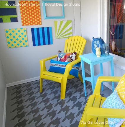 Houndstooth Allover Wall Stencil