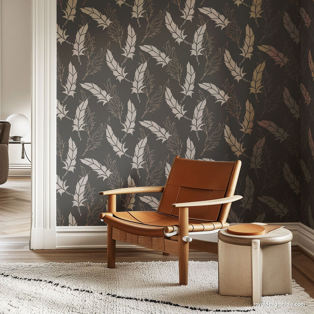 In Flight Feather Raven + Lily Stencil