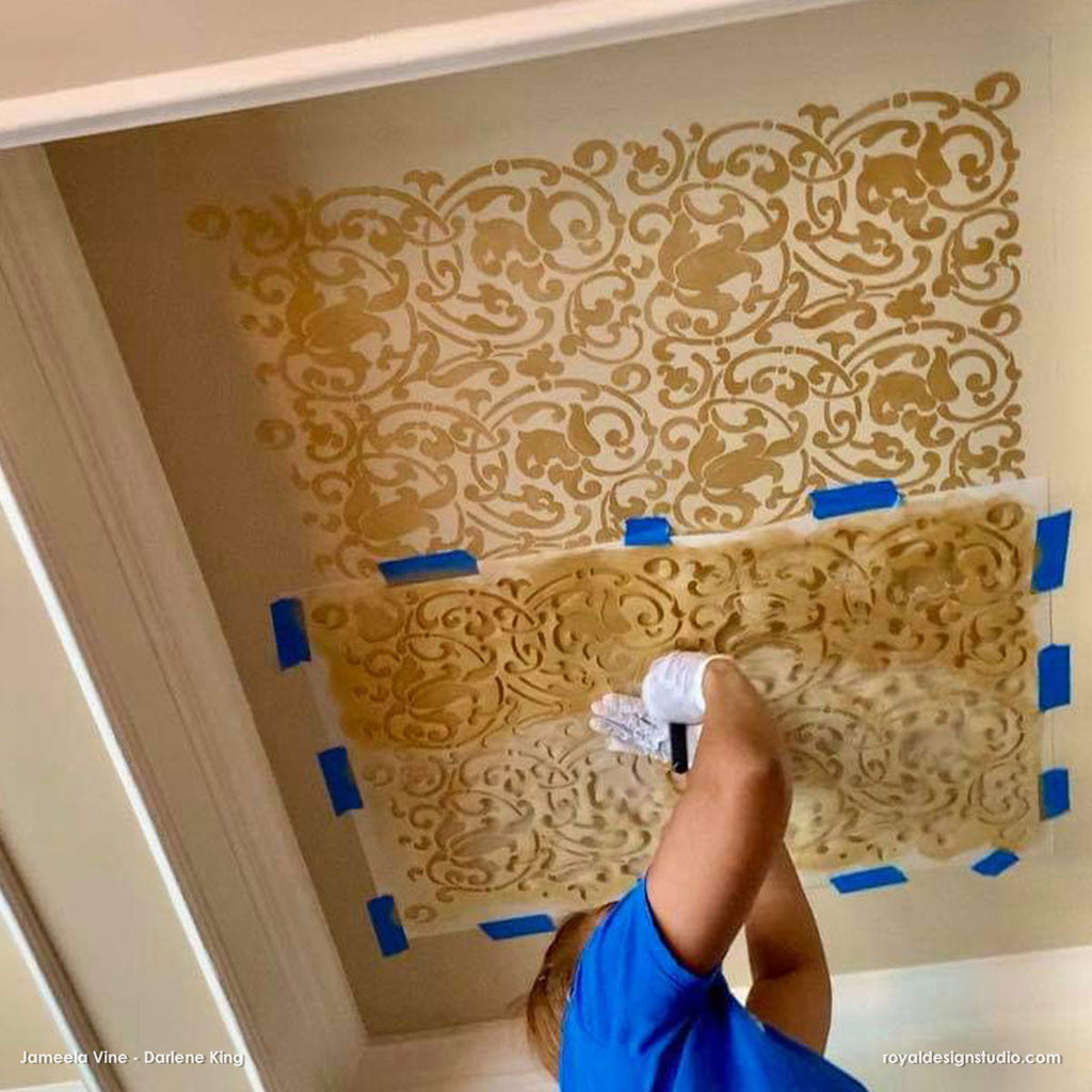 Jameela Vine Moroccan Wall Stencil