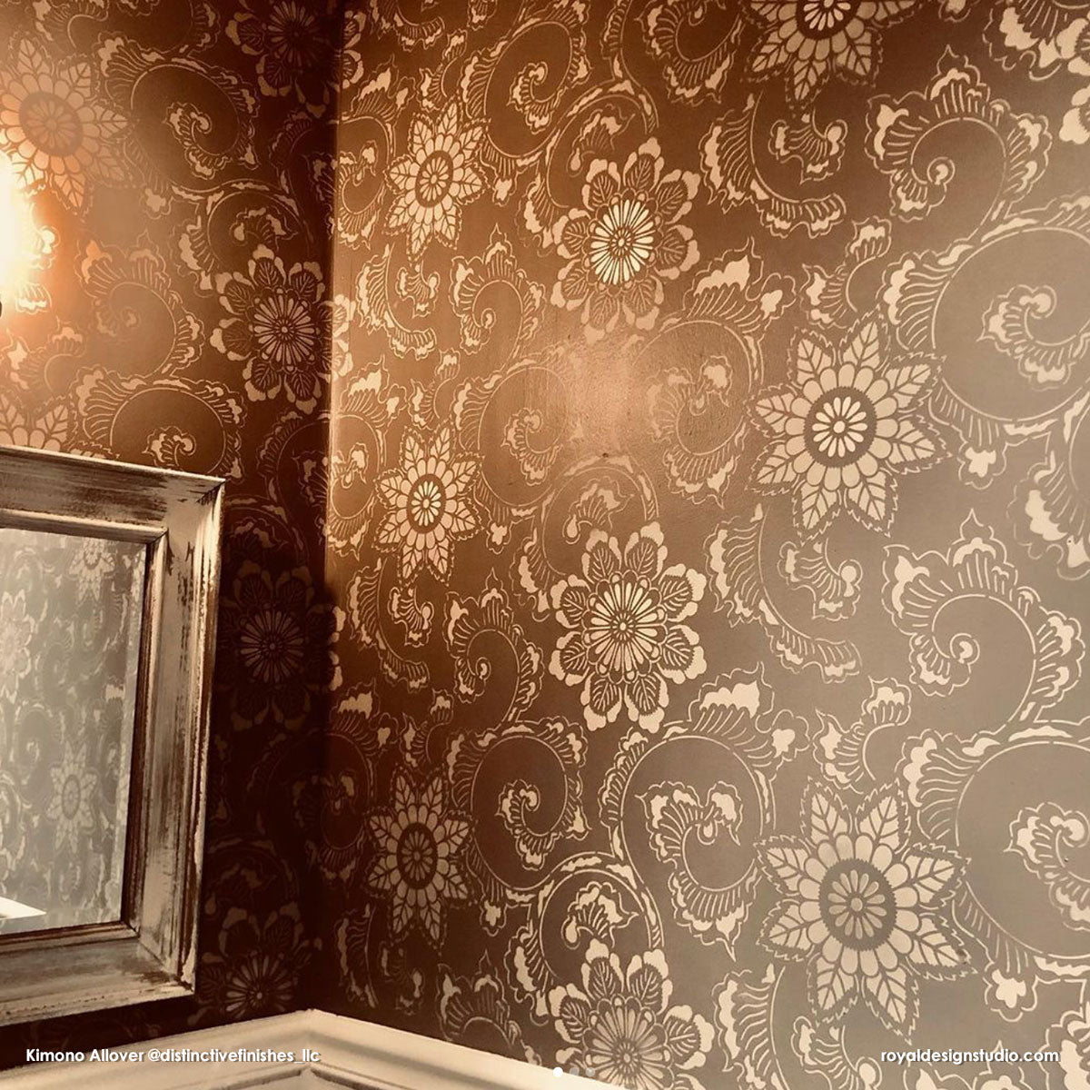 Kimono Allover Flower Stencil