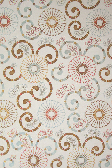 Kyoto Allover Flower Wall Stencil