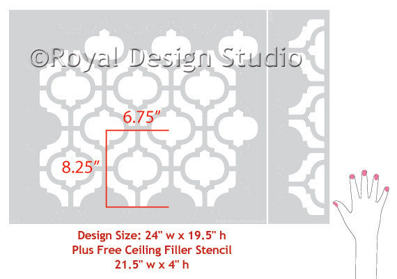 Casbah Trellis Moroccan Wall Stencil