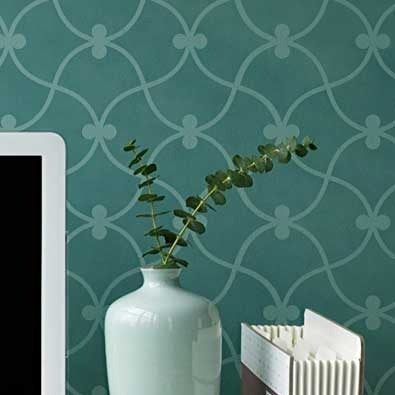 Curved Connection Moroccan Stencil