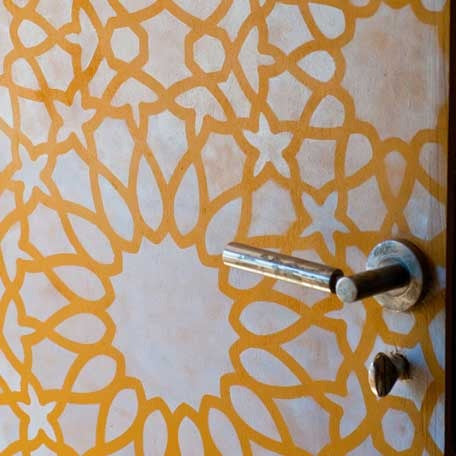 Intricate Zelij Moroccan Furniture Stencil