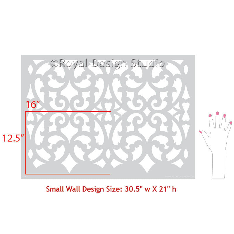 Mansion House Grille Trellis Wall Stencil