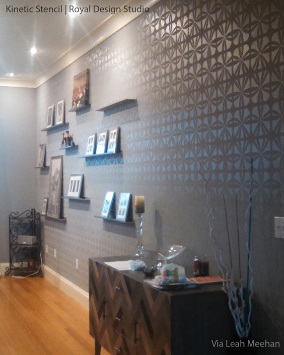 Kinetic Floral Wall Stencil