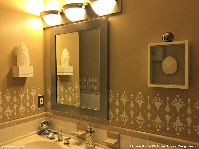 Minaret Border Moroccan Stencil