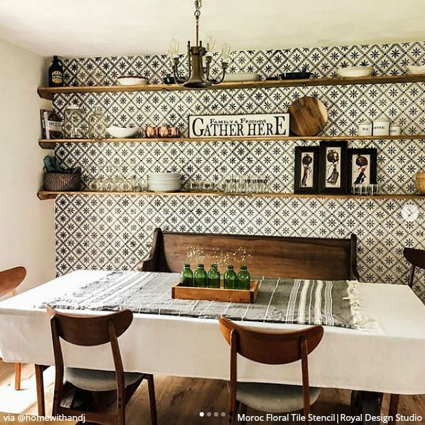 Moroc Floral Tile Stencil