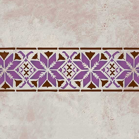 Moroccan Star Border Stencil