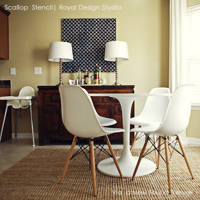 Moroccan Scallops Furniture Stencil