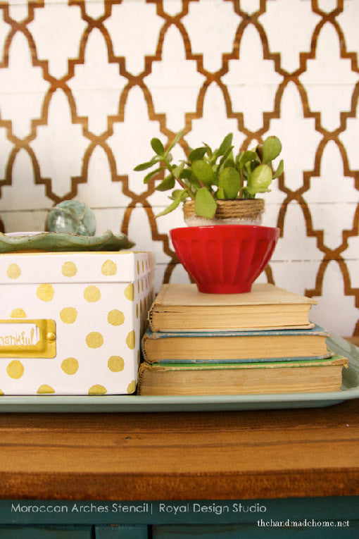 Moroccan Arches Allover Wall Stencil