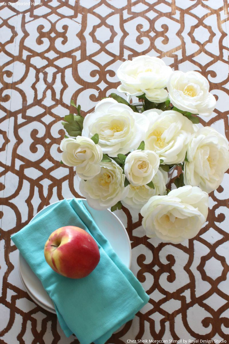 Chez Sheik Moroccan Furniture Stencil