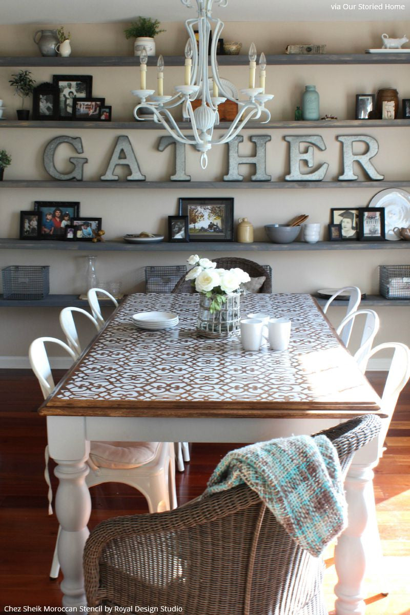 Chez Sheik Moroccan Furniture Stencil