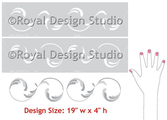 Palazzo Scroll Border Stencil
