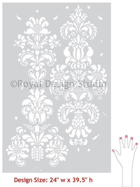 Delicate Floral Wall Stencil
