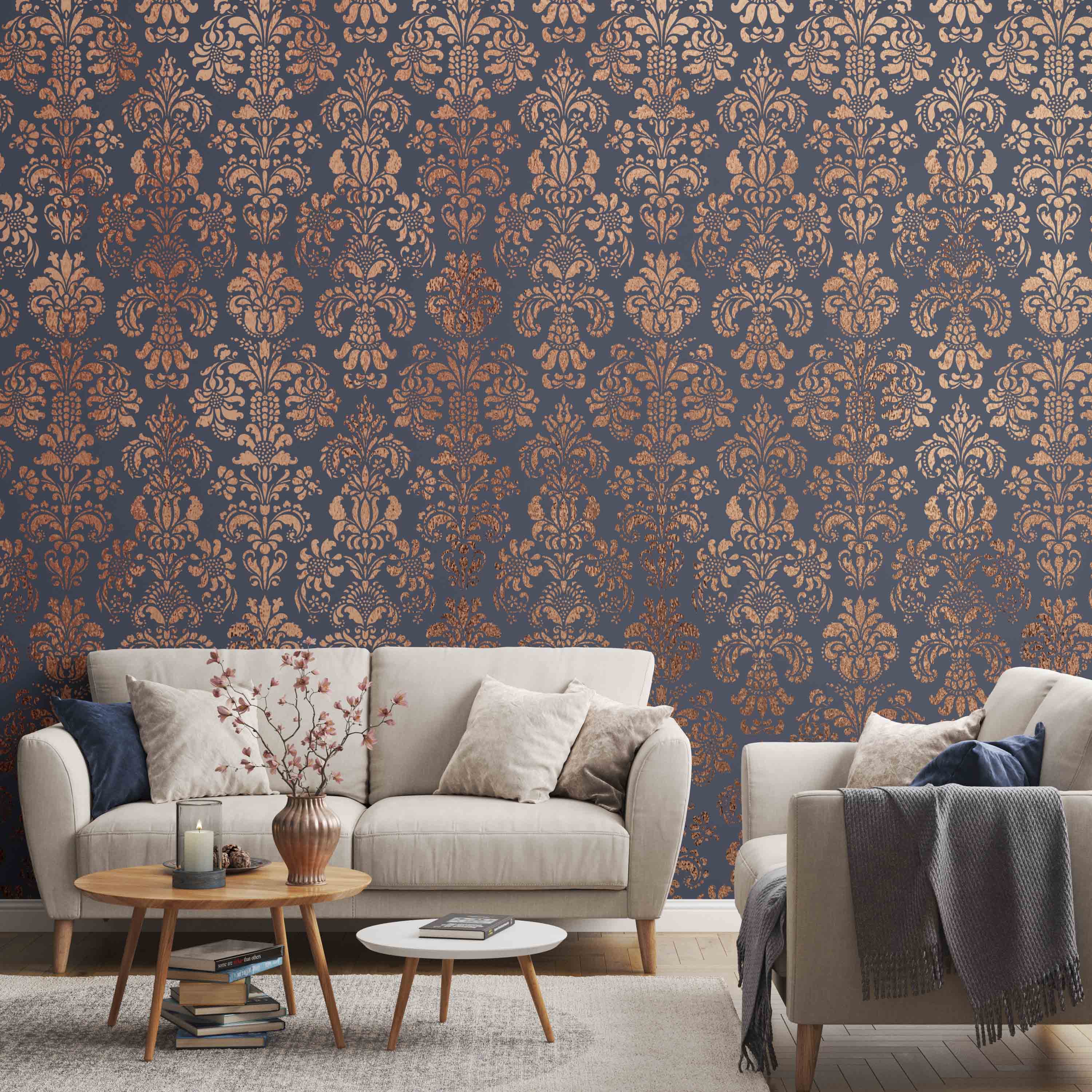 Delicate Floral Wall Stencil