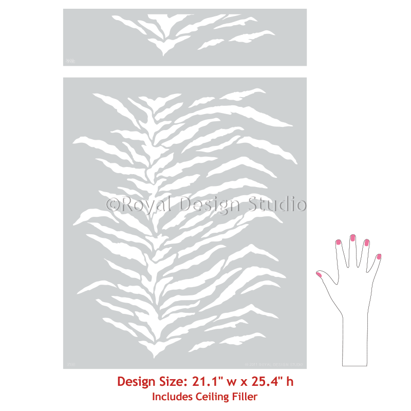 Tiger Stripes Allover Wall Stencil