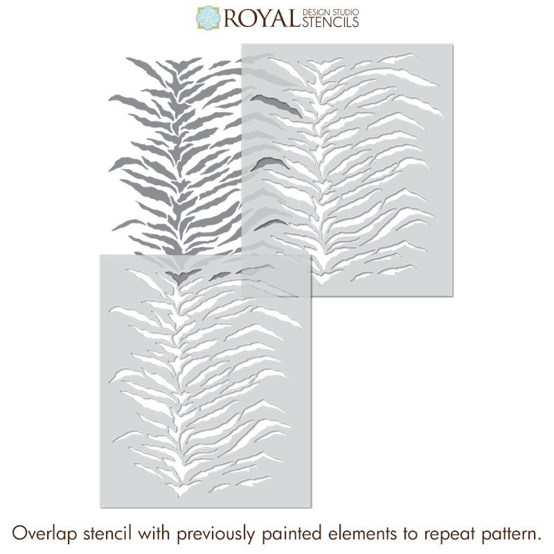 Tiger Stripes Allover Wall Stencil