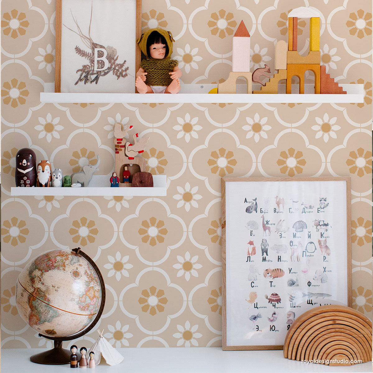 San Miguel Allover Tile Stencil