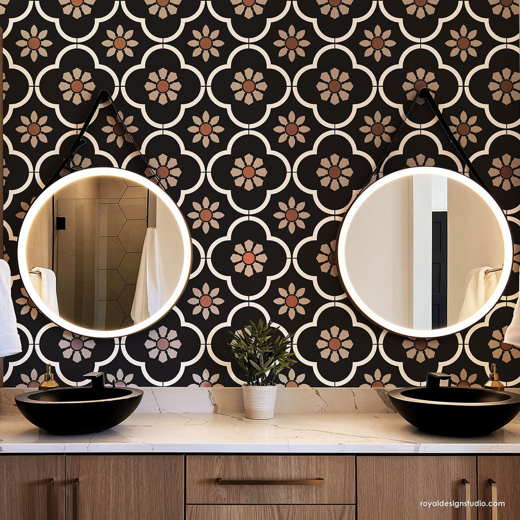 San Miguel Allover Tile Stencil