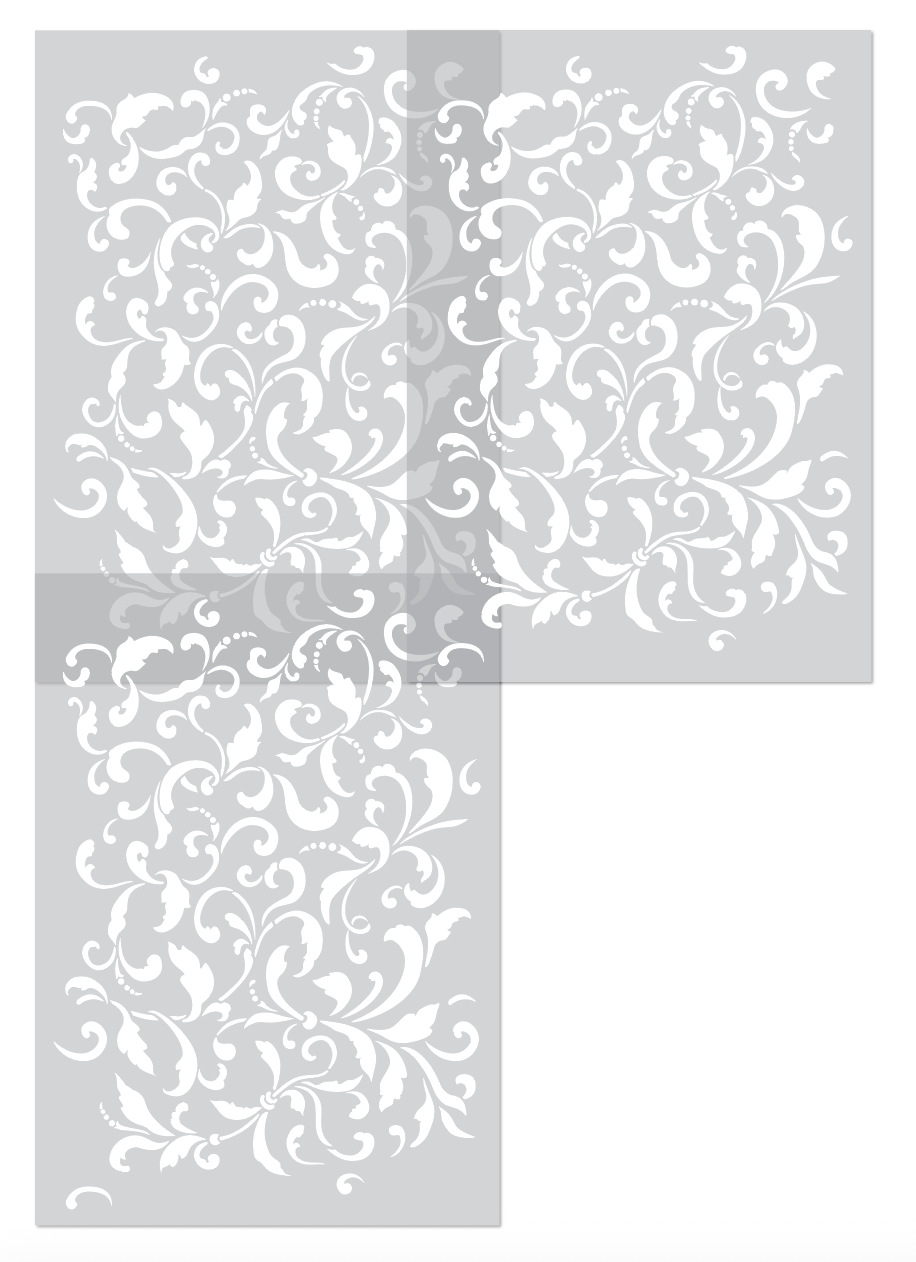 Tailfeathers Allover Wall Stencil