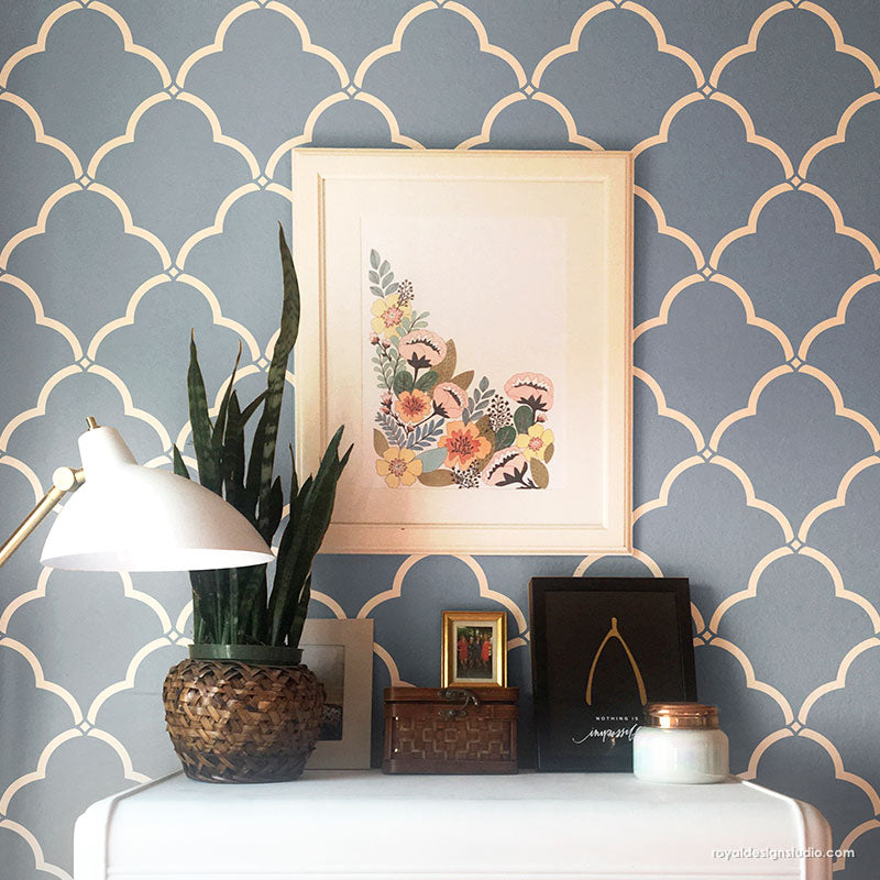 Selena Trellis Wall Stencil