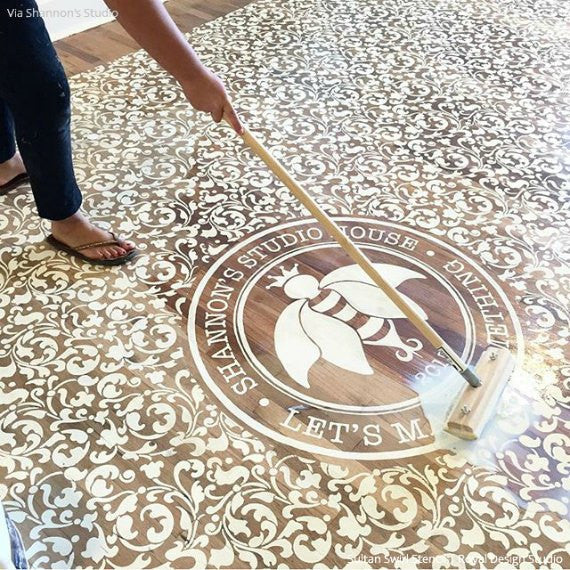 Sultan Swirl Wall Stencil