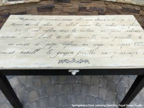 Springtime in Paris Lettering Stencil