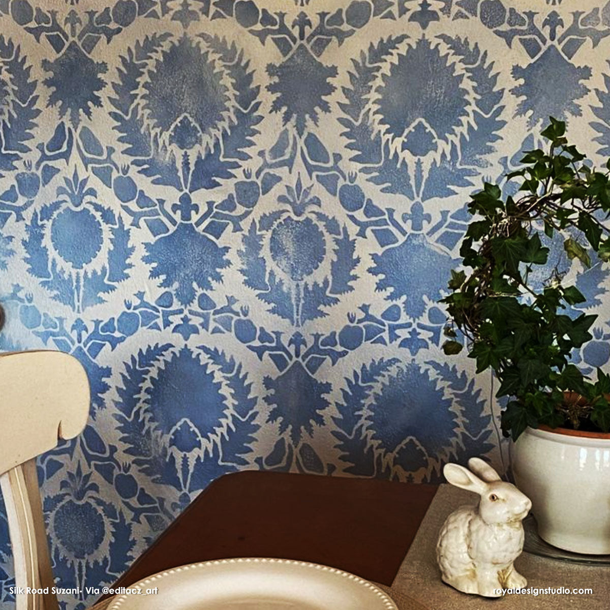 Silk Road Suzani Wall Stencil