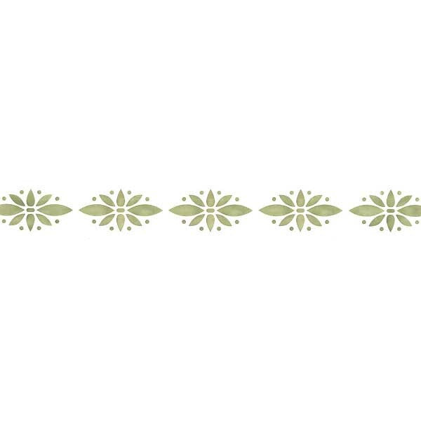 Simple Floral Wall Stencil Border