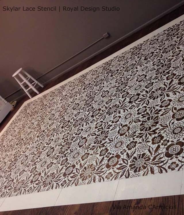 Skylar's Lace Floral Stencil
