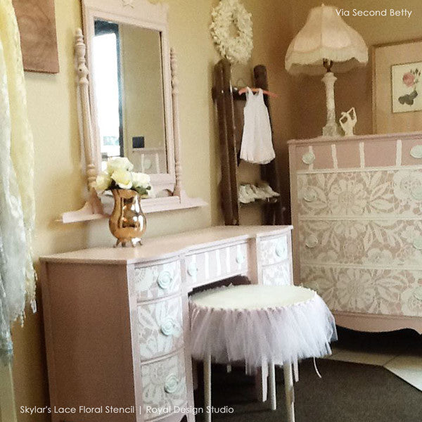 Skylar's Lace Floral Stencil